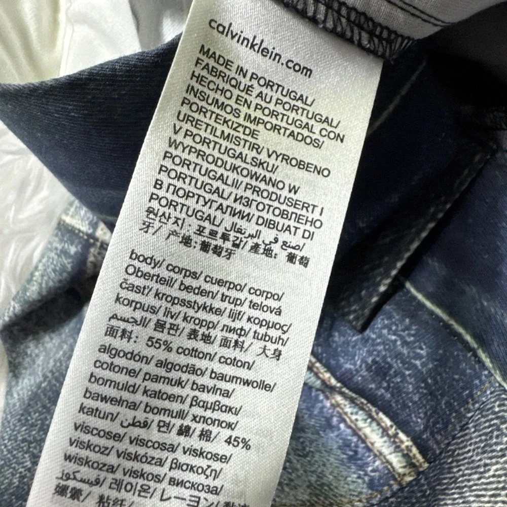 Rare!! Calvin Klein STUDIO Jeans Medium‎ M Made In Portugal 3D Printed New $549